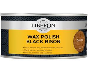 Liberon bbpwdo500 500 ml Bison Pâte cire - Chêne foncé | Avec de la cire de carnauba ajoutée, nourrit, polit et protège, couvre les marques et les rayures, finition résistante et