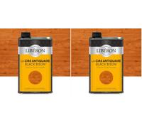 Libéron Cire Antiquaire Black Bison Liquide, Merisier Foncé, 0,5L (Lot de 2)