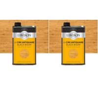 Libéron Cire Antiquaire Black Bison Liquide, Noyer Blond, 0,5L (Lot de 2)