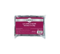 LIBERON Laine d’acier grade 000 - 3 x 30 g - Finition et mise en cire