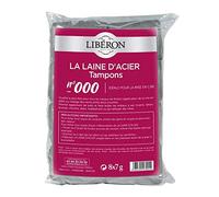 Libéron Laine d'Acier N°000 - Mise en Cire - Sachet de 8 Tampons