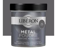 Libéron Peinture métallisée Métal Poudré Gris Acier 0,5 L