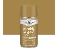 Libéron Peinture Meuble Signé Velours Jaune Kraft - Aérosol 300ml | Bois Intérieur, Sans Sous-couche, Résistante aux taches, Lessivable, Décoration et Rénovation Meuble et Objets, 16 Teintes