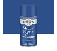 Libéron Peinture Meuble Signé Velours Ultra Bleu - Aérosol 300ml | Bois Intérieur, Sans Sous-couche, Résistante aux taches, Lessivable, Décoration et Rénovation Meuble et Objets, 16 Teintes