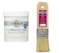 LIBERON Protection Surfaces peintes, Incolore Mat, 500ml & Pinceau Plat 40mm