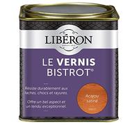 Libéron - Vernis bistrot - Vernis bois - Meubles Boiseries Objets - Très haute qualité - Anti-taches - Anti-chocs et rayures - Tendu bon - Acajou Satin - 0,5L