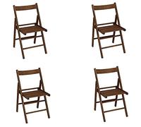 Liberoshopping Chaise Pliante Peu encombrante en Bois (Noyer 4 pièces)