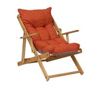 LIBEROSHOPPING.eu - LA TUA CASA IN UN CLIK Fauteuil Chaise Longue Relax inclinable 3 Positions en Bois Pliant (Homard)