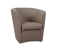 LIBEROSHOPPING.eu - LA TUA CASA IN UN CLIK Fauteuil de Chambre en Cuir écologique Valentina rembourré de Haute qualité (Gris Tourterelle foncé)