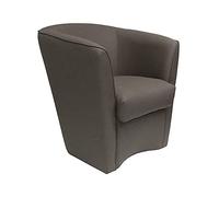 LIBEROSHOPPING.eu - LA TUA CASA IN UN CLIK Fauteuil de Chambre en Cuir écologique Valentina rembourré de Haute qualité (Gris)