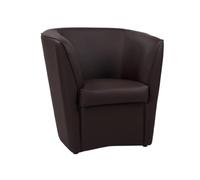 LIBEROSHOPPING.eu - LA TUA CASA IN UN CLIK Fauteuil de Chambre en Cuir écologique Valentina rembourré de Haute qualité (Brun)