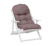 LIBEROSHOPPING.eu - LA TUA CASA IN UN CLIK Fauteuil Relax, inclinable en 3 Positions, Cadre de Jardin Blanc Coussin de transat Super rembourré de Haute qualité (Gris)