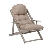 Liberoshopping Fauteuil Relax, inclinable en 3 Positions, Cadre de Jardin Cadre Gris Tourterelle Coussin de transat Super rembourré de Haute qualité (Corde)