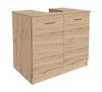 Liberoshopping Meuble de salle de bain couvre-colonne à 2 portes en bois 70 x 46 x H62 en kit à monter (chêne naturel)