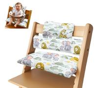 Libershine Coussin Chaise Haute Bébé Compatible avec Stokke Tripp Trapp, Coussin de Chaises pour bébé Housse Chaise Haute, Motifs Animaliers Tissu imperméable Coton PP Haute Résilience