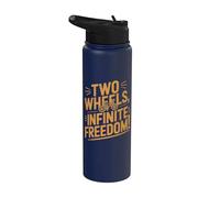 Liberté infinie - Cycliste Mountainbiker Cycliste Cycliste Cycliste Stainless Steel Insulated Water Bottle