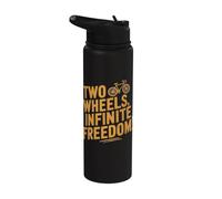 Liberté infinie - Cycliste Mountainbiker Stainless Steel Insulated Water Bottle