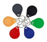 LIBO Porte-clés RFID NFC Smart Key Tag Carte RFID contrôle d'accès Keyfobs Proximity 13,56 MHz MF Classic 1k IC S50 Jeton Lecture Seulement (10 pièces, Couleur Mixte)