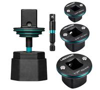 LIBRATON Jeu d'Adaptateurs à Douille Impact Profil Bas Magnétique 4pcs | Kit pour Espaces Étroits (1/4" vers 3/8" vers 1/2" vers 3/4" + Adaptateur Hex 1/4"), pour hoc, Cliquet et Perceuse