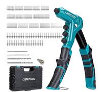 LIBRATON Pince à Riveter Professionnelle, Riveteuse Manuelle | Pince Rivet Aveugle, Pistolet à Rivet Pop avec 4 Types de Perceuses HSS et 200 Pièces Rivets 2,4mm 3,2mm 4mm 4,8mm