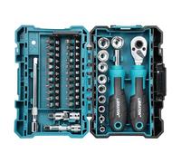 LIBRATON Set de 37 Mini Douilles 1/4" Cliquet Embouts, Douilles 4-13 mm | Poignée Magnétique, Rallonges, Joint Universel et Mallette de Rangement pour Bricolage et Réparation Automobile