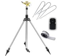 LIBRNTY Arroseur sur Trépied,Arroseur Oscillant,Pistolet arrosage Jardin,Arroseur de Jardin sur trépied télescopique en Laiton,Rotatifs Automatiques À 360 Degrés pour Cour, Jardin, pelouse (B001)
