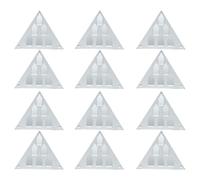 LICAEVEY 12PCS Pointes de Fixation Triangulaires en Acier Galvanisé | Support empaleur à pousser, panneaux muraux Sound Studio, matériel de montage rapide, kit de contrôle du bruit