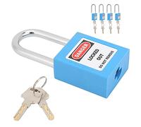 LICAEVEY 5 Ensembles de Cadenas de sécurité Isolés en Acier avec Clés | Corps en nylon et acier, Poutre en acier chromé, Étiquette inscriptible, Essuyez et réécrivez à plusieurs reprises, 5