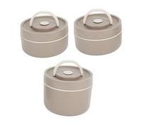 LICAEVEY Boîte à Lunch Pour Adultes, Ensemble de Contenants à Lunch Isolés Portatifs, Boîtes à Lunch Empilables en Acier Inoxydable Avec Sac à Lunch Thermique et Bol à Soupe, Contenant (3
