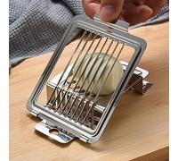 LICAEVEY Coupe-œufs, Coupe-œufs en Acier Inoxydable avec Base Stable, Outil de d'œufs Durs, pour Banane, Fraise, Kiwi, Passe au Lave-vaisselle pour un Nettoyage Facile (Lame dentelée)