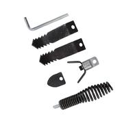 LICAEVEY Ensemble de Coupe et de Tarière pour Nettoyeur de Canalisations, Kit de Tête de Fixation pour Machine de Dragage de Tuyaux en Acier Inoxydable avec 3 Têtes de Coupe, Câbles de 5/16 à 3/4