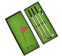 LICAEVEY Ensemble de Stylos de de Bureau avec Mini Green, 3 Stylos Clubs de | Mini coffret cadeau de jeux de bureau avec balles de , drapeau, stylos putter pour le bureau, la maison, les cadeaux de fête