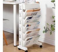 LICAEVEY Étagère d'organisation Roulante, étagère Mobile à 5 Niveaux, Support à Livres Amovible Rotatif pour Enfants, Rangement Mobile pour le Salon (6 couches)