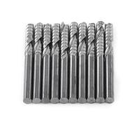 LICAEVEY Jeu de Fraises en Bout à Cannelure Unique, 10 Pièces de Fraises CNC en Carbure de Tungstène, Tige de 3.175mm pour Bois Acrylique PVC, Bord de Coupe de 22mm