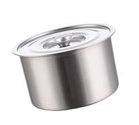 LICAEVEY Marmite en Acier Inoxydable de Haute qualité avec Couvercle, Marmite à Soupe Multifonctionnelle pour Assaisonner les œufs, Résistante aux Hautes Températures (18cm)