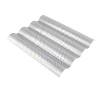 LICAEVEY Moule à Baguette Antiadhésif, Plaque de Cuisson pour Pain | 3 rainures, antiadhésive, démoulage facile, nettoyage pratique, trous pour la circulation de l\'air.