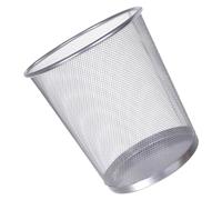 LICAEVEY Poubelle Ronde en Fer Grande Capacité, Corbeille à Déchets pour | Construction en métallique de fer à haute résistance, conception ronde ouverte couvercle pour une élimination facile,