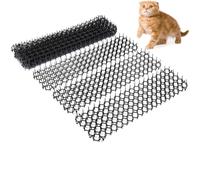 LICAEVEY Tapis Anti-excréments pour Chats, Bande Piquante pour l'extérieur, 13 X 49 Cm, Filet Anti-Chats avec Protection de Pointes pour Plantes de Jardin, Barrière Répulsive pour Animaux (Black)