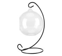 LICAEVEY Vase en Verre Suspendu en Forme de Boule avec Cadre en Fer, Belles Jardinières-décoration Fraîche de Fenêtre de Salle de Bain