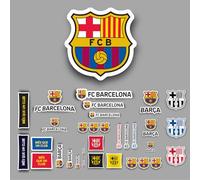 Licence Decor FC Barcelona Sticker mural en vinyle - Lot d'autocollants Club Crest - Petit format 50 x 30 cm, Mixte