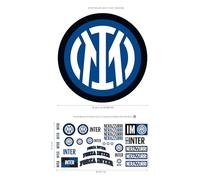 Licence Decor FC Internazionale Milano Sticker mural en vinyle - Autocollant Club Crest - Petit format 50 x 30 cm
