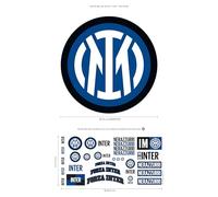 Licence Decor FC Internazionale Milano Sticker mural en vinyle Motif blason du club Taille M 70 x 40 cm, Mixte