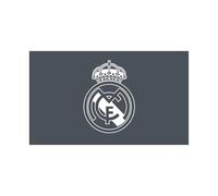 Licence Decor Real Madrid Sticker mural en vinyle - Petit (65 cm (l) x 40 cm (H) - Écusson blanc sur gris froid