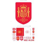Licence Decor RFEF Sticker mural en vinyle - Club Crest - Lot d'autocollants - 70 x 40 cm