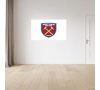 Licence Decor West Ham United FC Stickers muraux en vinyle Motif blason blanc Grand format 130 x 80 cm