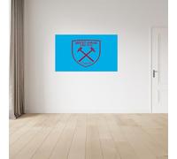Licence Decor West Ham United FC Stickers muraux en vinyle Motif blason bleu Grand format 130 x 80 cm