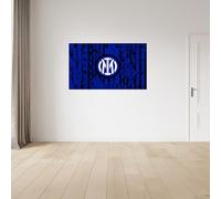 Licensed Décor FC Internazionale Milano Stickers muraux en vinyle Motif blason superposé Petit format 65 x 40 cm