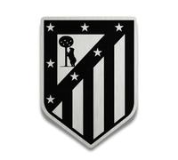 Licensed Decor Plaque Atlético de Madrid sous licence officielle (39,6 x 50 cm) Composite d'aluminium brossé de 3 mm