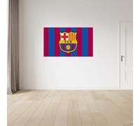 Licensed Décor Sticker mural en vinyle FC Barcelone - Taille M (100 cm (l) x 60 cm (H) - Blason en couleur rouge et bleu
