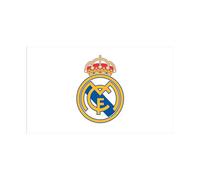 Licensed Décor Sticker mural en vinyle Real Madrid - Petit format - 65 cm (l) x 40 cm (H) - Crête en couleur sur blanc